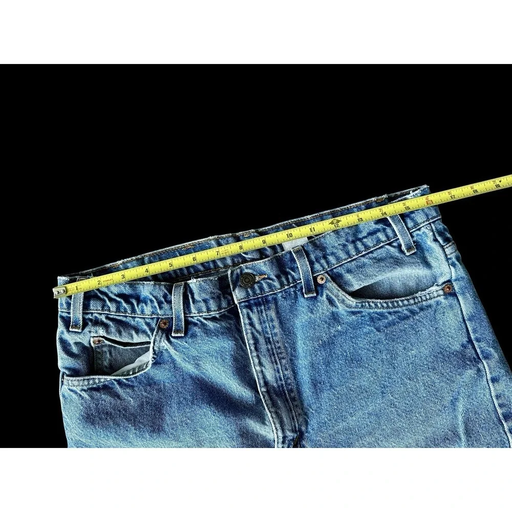 Vintage 90s Orange Tab Levi's 505 Straight Leg Denim Jeans 32.5x31 Medium Wash